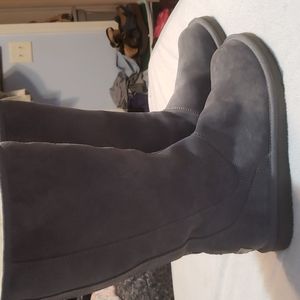 Tall gray boots